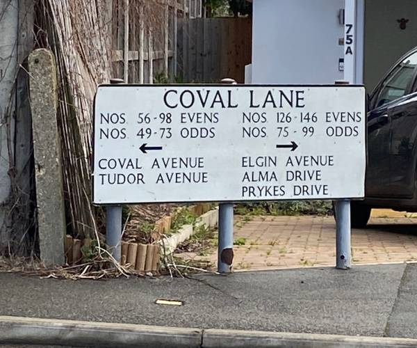 Parking on Coval Lane, CM1