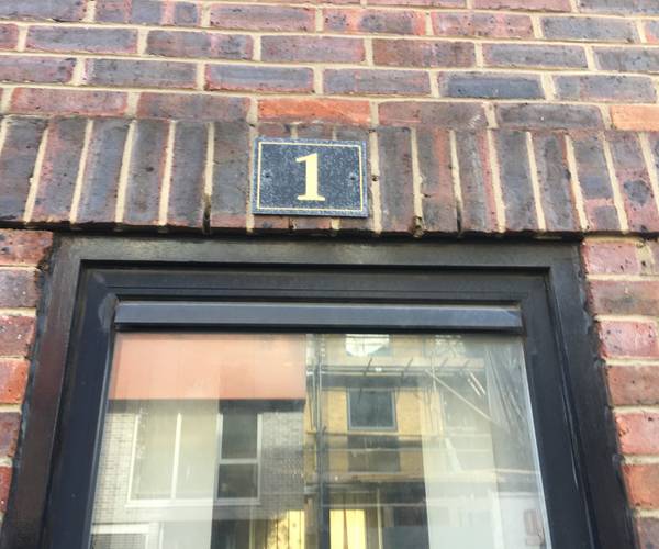 (1) Parking on Bartholomew Square, Marked 1