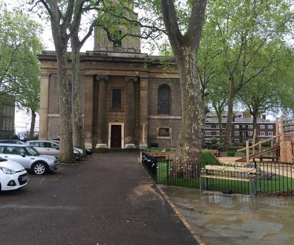St John the Baptist Church, Hoxton Car Park