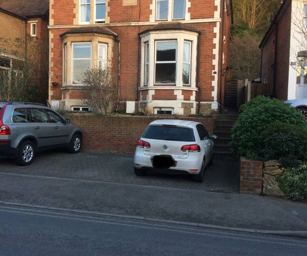 Parking on Charterhouse Road, GU7