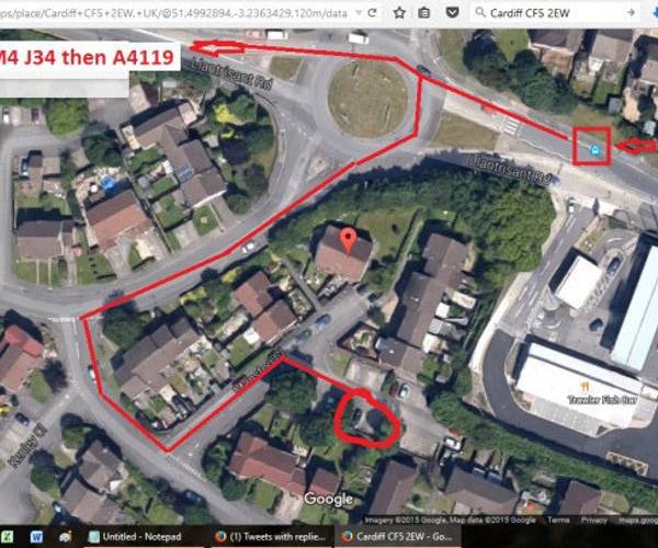 Parking space on Manston Close, CF5