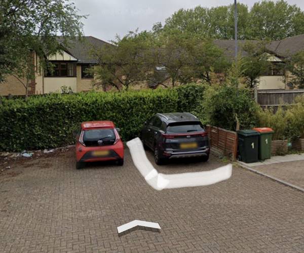 Parking on Millennium Close, E16