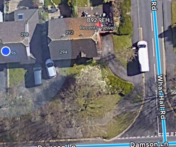 Parking on Damson Lane, B92