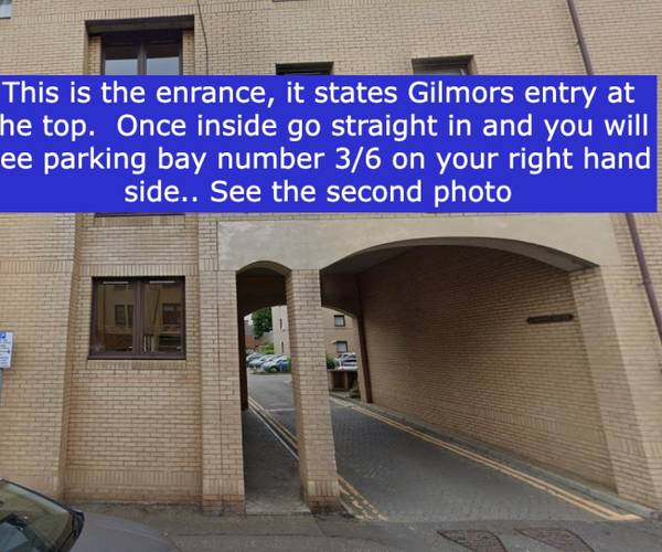 Parking on Gilmours Entry, EH8