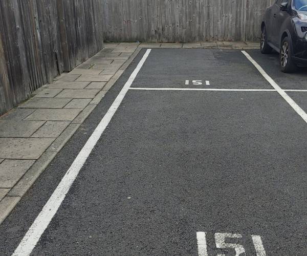 Parking on Christie Lane, M7