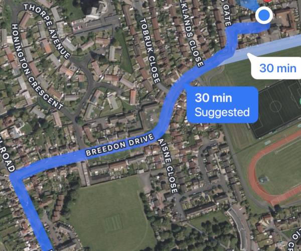 Parking on Spire Close, LN1