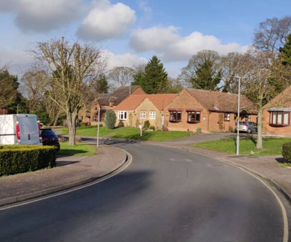 Parking on King James Way, SG8