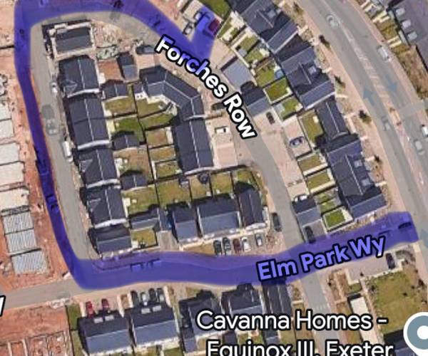 Parking on Tithebarn Way, EX1