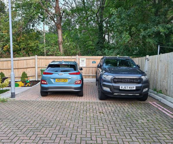 Parking on Millennium Close, E16