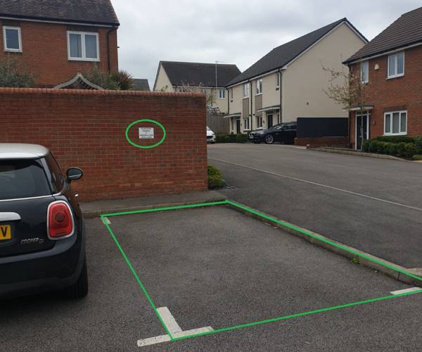Parking on Parsons Close, CV21